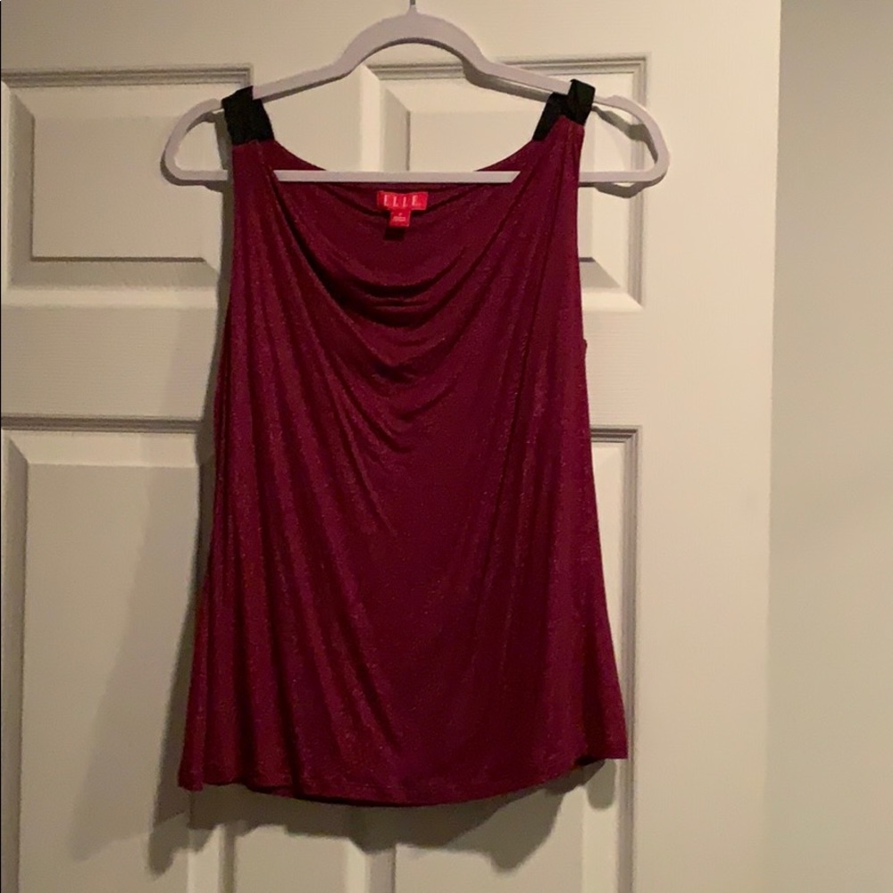 Burgundy glitter top